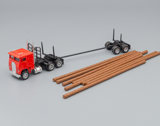 FREIGHTLINER COE Tractor / Timber Carrier, red