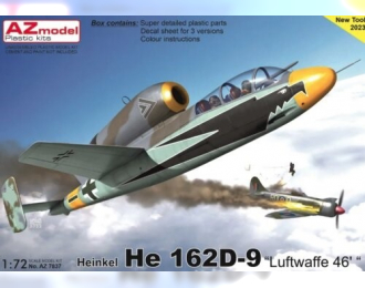 Сборная модель Heinkel He 162D-9 Luftwaffe 46