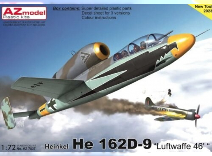 Сборная модель Heinkel He 162D-9 Luftwaffe 46