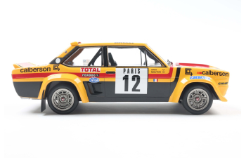 FIAT 131 Abarth Team Calberson №12 7th Rally Montecarlo (1980) Michelle Mouton - Annie Arrii, Yellow Black Red