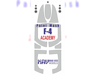 Маска окрасочная на остекление F-4 Phantom II (Academy)