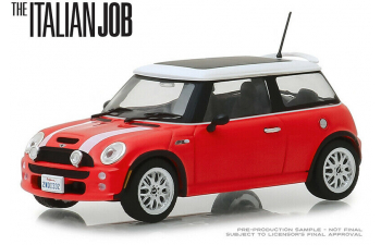 MINI COOPER S 2003 Red with White (из к/ф "Ограбление по-итальянски")