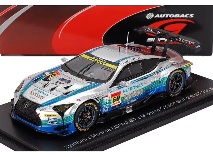 LEXUS Lc500 Gt Team Lm Corsa Syntium Petronas №60 Gt300 Class Super Gt 2025 Hiroki Yoshimoto - Shunsuke Kohno, Silver Green