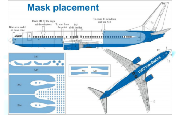 Декаль для Boeing 737-800 Sunexpress (TC-SOH)