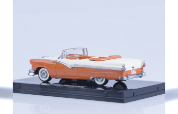 FORD Fairlane Open Convertible (1956), mandarin orange / colonial white