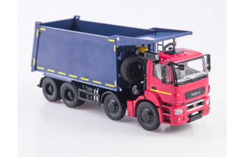 Камский грузовик 65801-T5 самосвал, красный / синий