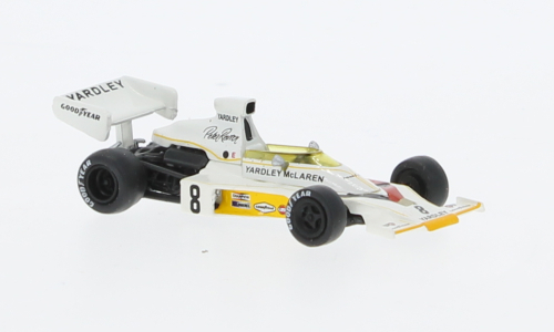 McLAREN M23 #8, white / yellow