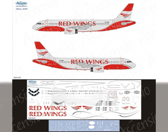 Декаль на самолет Airbus A320 Red Wings