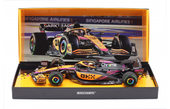 McLAREN F1 Mcl36 Mercedes Team Mclaren №3 5th Singapore Gp (2022) Daniel Ricciardo, Orange Light Blue