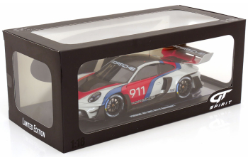 PORSCHE 911 (992) GT3 sports car (2023), light grey / red blue