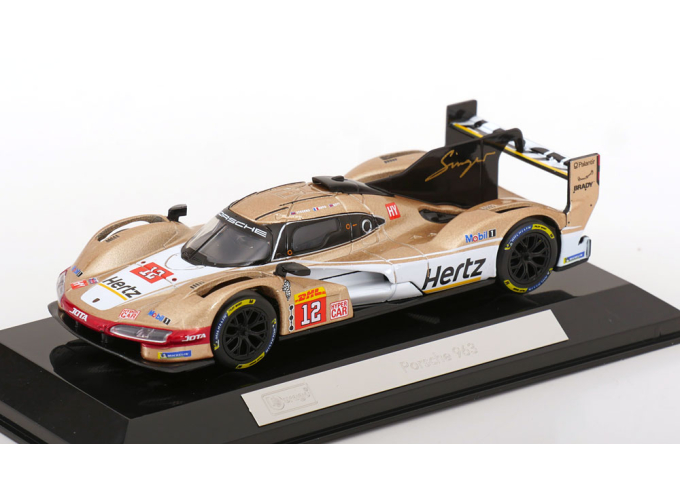 PORSCHE 963 9rd 4.6l Turbo V8 Team Hertz Jota №12 24h Le Mans (2024) Will Stevens - Norman Nato - Callum Ilott, White Gold