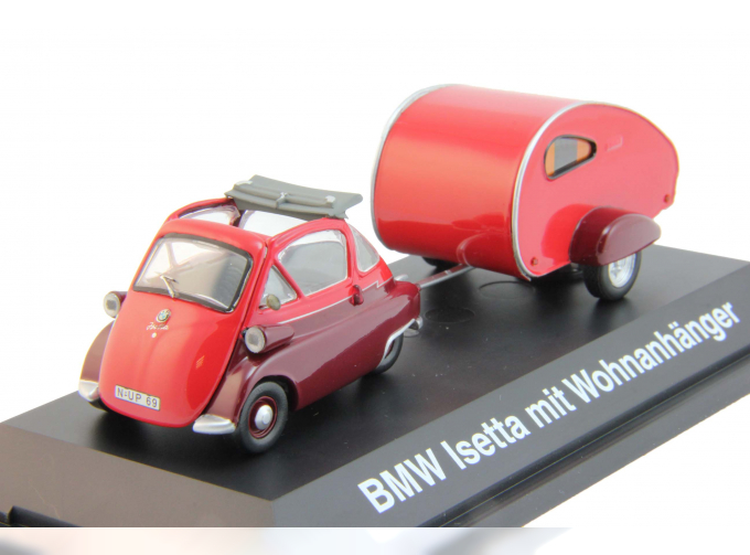 BMW Isetta mit Wohnanhanger, red