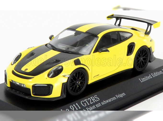 PORSCHE 911 991-2 Gt2 Rs Weissach Package Coupe 2018, Yellow Black