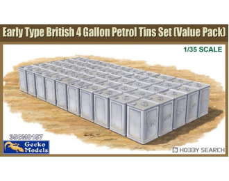 Набор британских 4-галлонных канистр для бензина раннего типа / Early type British 4 Gallon Petrol Tins Set (Value Pack)