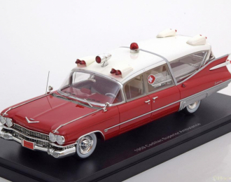 CADILLAC S&S Superior Crown Royale Ambulance (1959), red / white