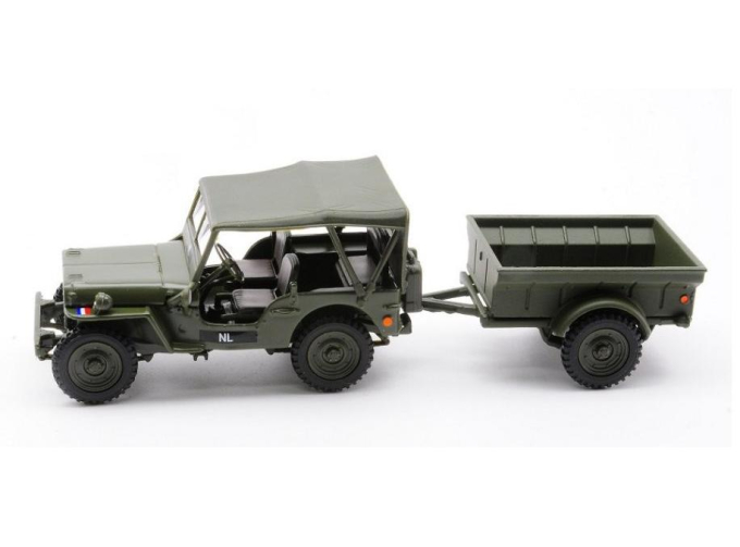 JEEP Willys NECAF Closed 1/4 Ton Military Vehicle + прицеп