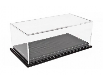 Бокс акриловый с кожаной подставкой для модели в масштабе 1/24