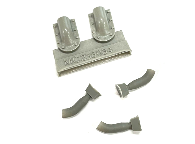 Выхлопные патрубки с бронировками для тип 34, Су- тип 5 с проточками под болты