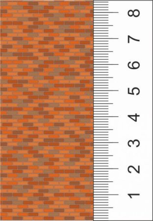 Текстура красного кирпича для макетов и диорам