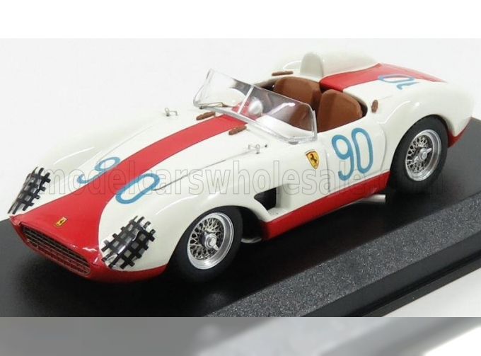 FERRARI 500 Trc N90 Targa Florio (1958) Starrabba - Cortese, White Red