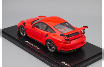 PORSCHE 911 991 GT3 RS 2014 WITH SHOWCASE, red