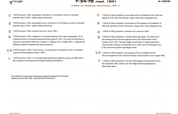 Декаль Советский средний танк Т-34 1941г. Часть 2 Бои за Украину