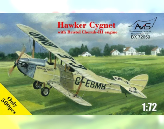Сборная модель Биплан Hawker Cygnet с двигателем Bristol Cherub III 