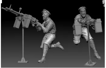 Сборная модель фигурки разведывательно-диверсионного подразделения британской армии / LRDG Crew figure set 4