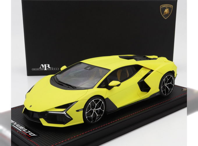 LAMBORGHINI Revuelto Hybrid (2023) - Con Vetrina - With Showcase, Giallo Clarus - Matt Yellow