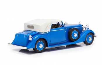 HISPANO SUIZA J12 Drophead-Coupé Fernandez Darrin roof closed (1934), blue