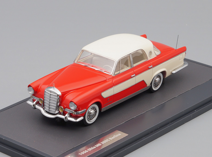 MERCEDES-BENZ Ghia 300C Berlina 1956, Red/White