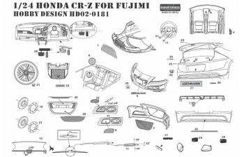 Фототравление Honda CR-Z для моделей Fujimi（038742）