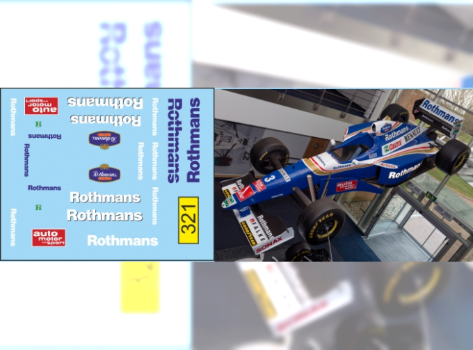 Набор декалей Formula 1 №54 Williams FW19