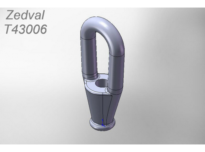 Трос Ф0,8 мм с коушами вариант 1 для основных боевых танков СССР и России