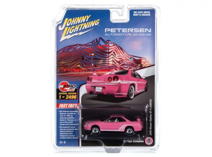 NISSAN Skyline GT-R BNR34 (2000), pink/white