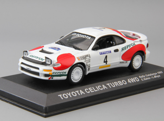 TOYOTA Celica Turbo 4WD Rallye Catalunya 1992 C.Sainz - L.Moya #4, white