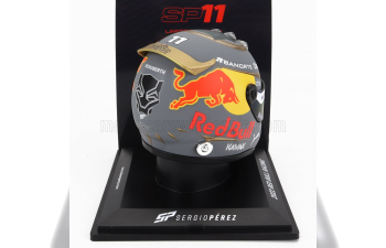 SCHUBERTH HELMET F1 Casco Helmet Red Bull Rb18 Team Oracle Red Bull Racing N11 Brazilian Gp (2022) Sergio Perez, Matt Grey Yellow