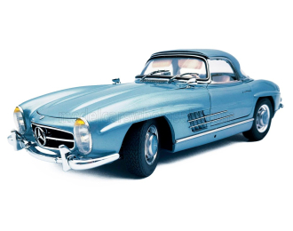 MERCEDES-BENZ 300SL Roadster Spider Hard-Top Closed (W198) (1954), light blue