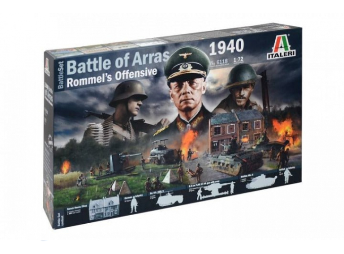 Сборная миниатюра WWII: 1940 BATTLE OF ARRAS - ROMMEL'S OFFENSIVE - BATTLE SET