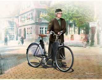 Сборная модель Фрау Мюллер. Женщина и женский велосипед, Европа.