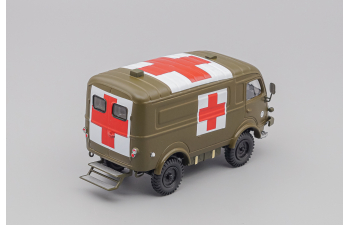 RENAULT 1000 Kg Goelette R2087 Ambulance Military (1956), military green, Véhicules Militaires Français #1