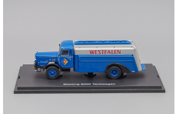 BÜSSING 8000 fuel truck, Westfalen, blue / silver