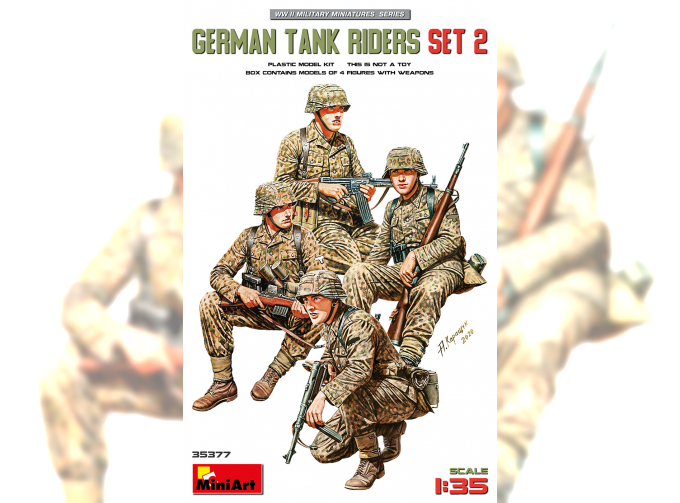 Сборная модель Soldier German Tank Riders Military Set Ii 1944