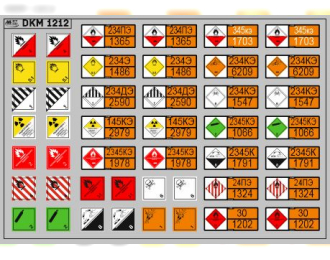 Декаль Маркировки опасных грузов вариант 2 (100х65)