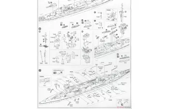 Сборная модель Японский линкор Fuso (1935/1938) Full Hull