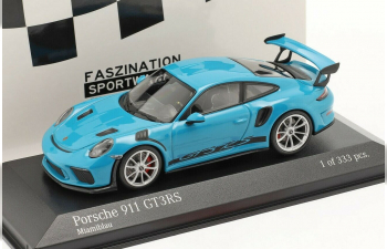 PORSCHE 991 II GT3 RS (2018), miami blue / golden wheels