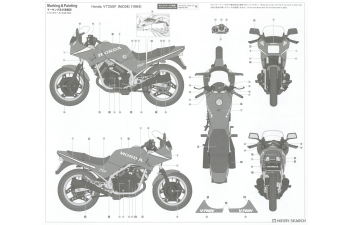 Сборная модель HONDA Vt250f (mc08) 1984