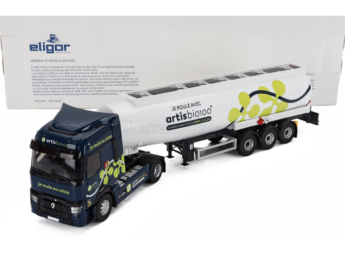 RENAULT T480 Tanker Truck Artis Bio 100 Transports (2021), Blue White