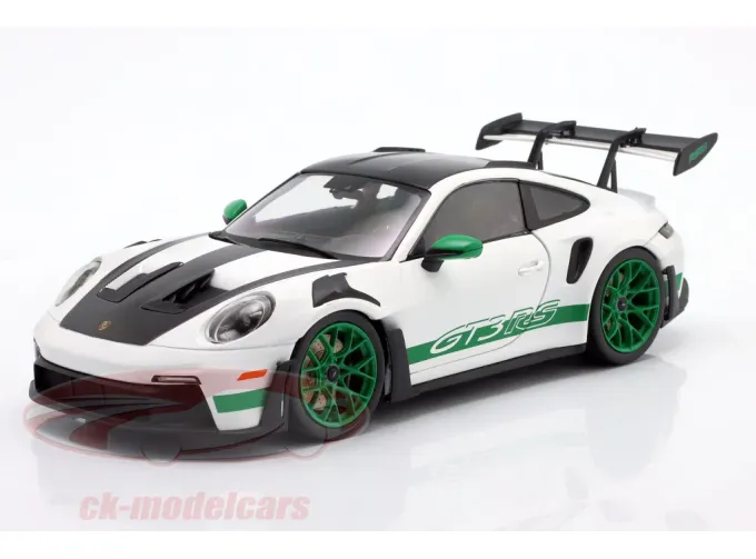 PORSCHE 911 (992) GT3 RS / Tribute to Carrera RS Package (2024), white / green / black