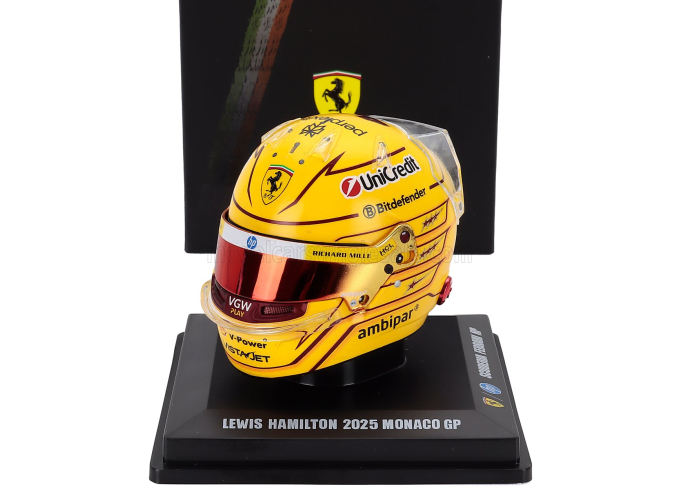 Lewis Hamilton Scuderia Ferrari #44 5th Monaco GP Formula 1 2025 helmet 1:5 LookSmart (2025)